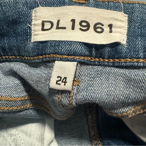 DL1961 Florence Instasculpt Cropped Belmont Blue Jeans Size 24 - Picture 7 of 9